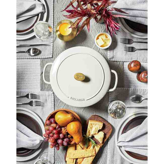Ballarini Cast Iron Dutch Oven | White | 5.75 Quart - Kitchen Switchen