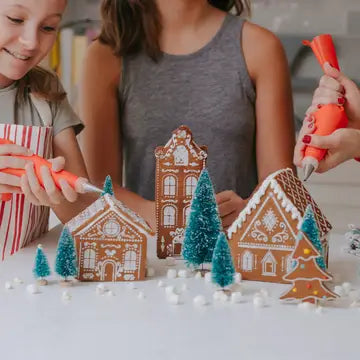 Handstand Kitchen Gingerbread Village Kit | 34-Pc Baking & Decorating Set
