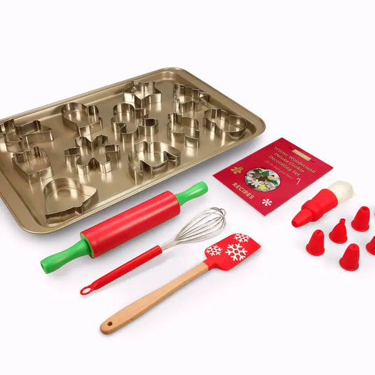 Handstand Kitchen Winter Wonderland Cookie Decorating Set | 27-Pc Holiday Kit