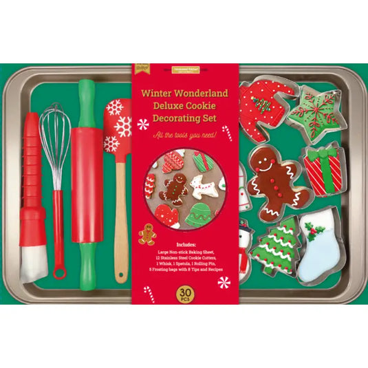 Handstand Kitchen Winter Wonderland Cookie Decorating Set | 27-Pc Holiday Kit