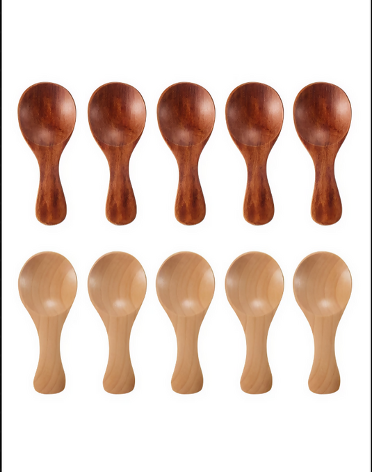 Anygleam Mixed Color 10 pcs Wooden Kitchen Spoon Kitchen Tableware