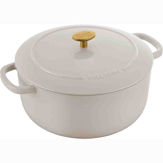 Ballarini Cast Iron Dutch Oven | White | 5.75 Quart - Kitchen Switchen