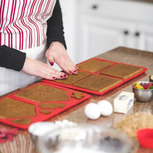 Handstand Kitchen Pre-Built Gingerbread House Kit | 5-Pc Holiday Baking Set