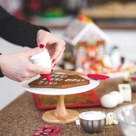 Handstand Kitchen Pre-Built Gingerbread House Kit | 5-Pc Holiday Baking Set