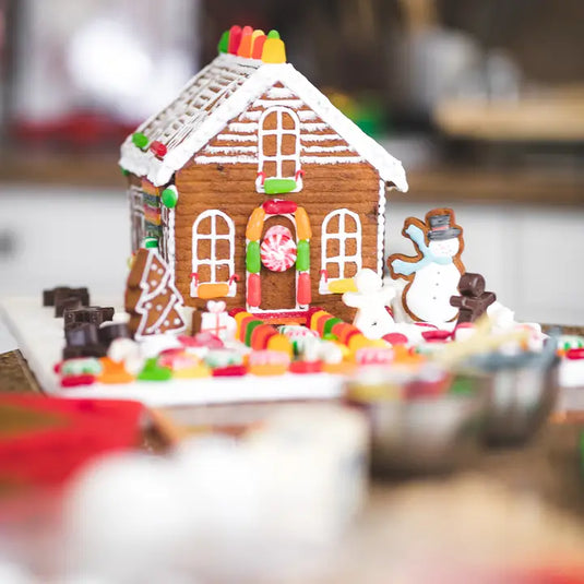 Handstand Kitchen Pre-Built Gingerbread House Kit | 5-Pc Holiday Baking Set