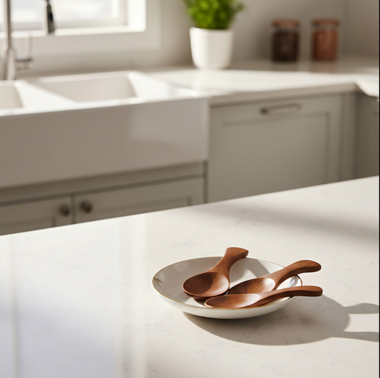 Anygleam Dark Brown 10 pcs Wooden Kitchen Spoon Kitchen Tableware