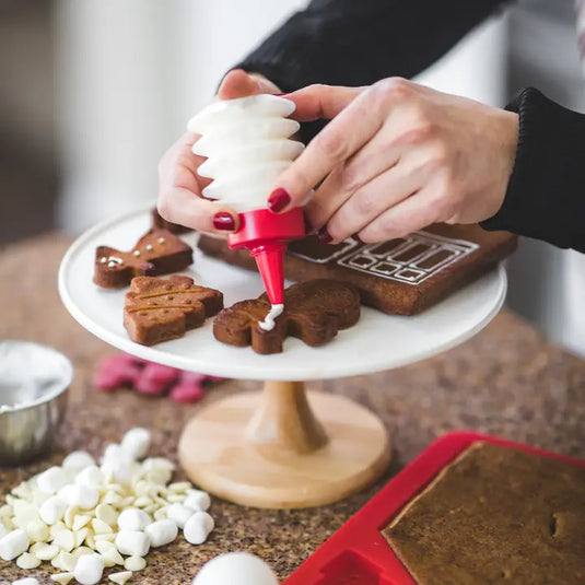 Handstand Kitchen Pre-Built Gingerbread House Kit | 5-Pc Holiday Baking Set