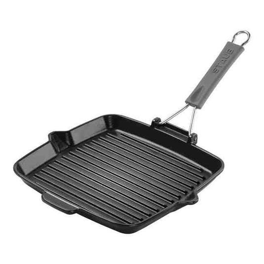 Staub Portable Folding Grill | 9.5 Inch | Matte Black - Kitchen Switchen