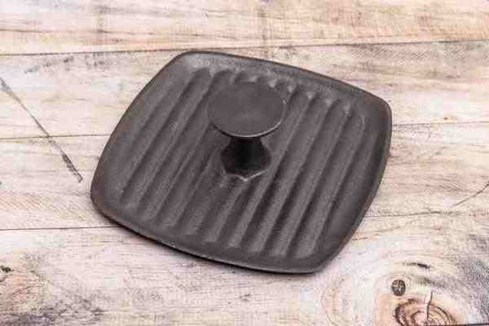 TableCraft 8" Square Cast Iron Panini Press - Kitchen Switchen