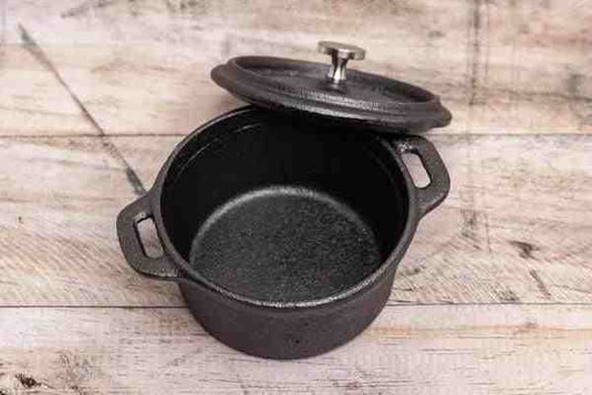 TableCraft 16oz Cast Iron Cocotte with Lid.