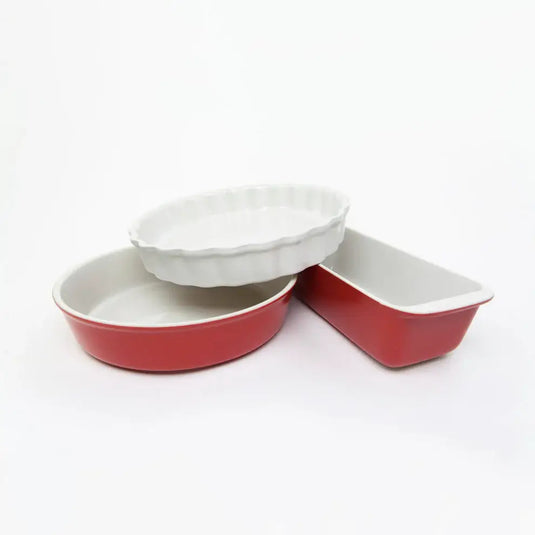 Carthage & Co | 3pc Amber Stoneware Bakeware Set | New Without Box