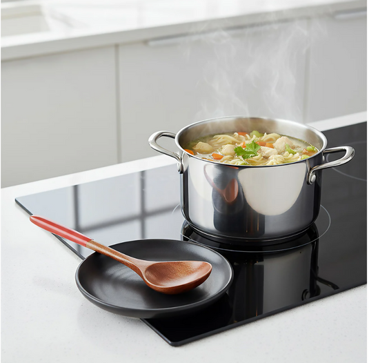 Anygleam Brown 2pcs Wooden Ladle Mix Style Food Kitchen Tableware